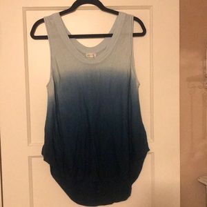 Blue ombré tank top
